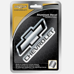 OEM GM Chroma 41702 Chevrolet Bowtie Aluminum Bendable Decal Chrome 2.25″x4.25″