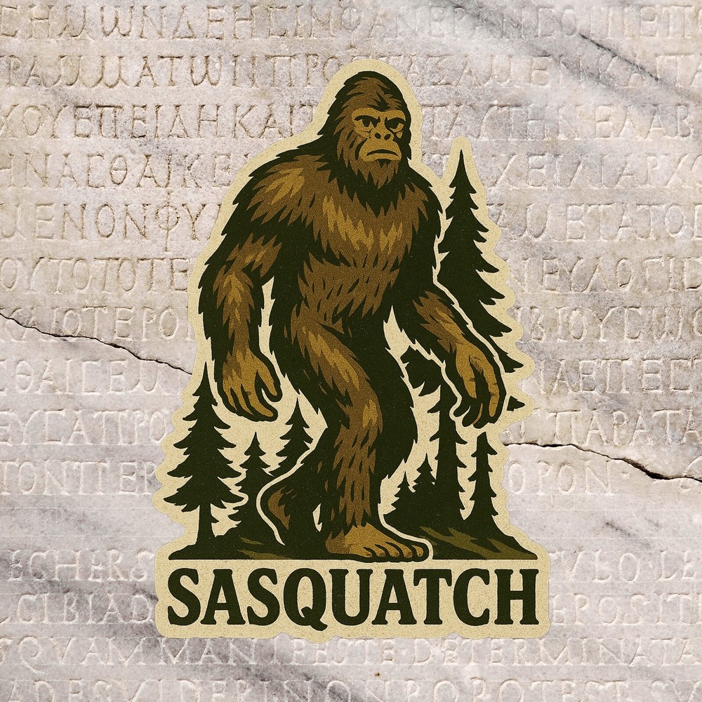 Sasquatch Decal Cryptid Bigfoot Sticker for Car Truck Window Bumper DieCut Vinyl