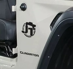 JT round premium quality automotive grade decals set of 2 for jeep Gladiator