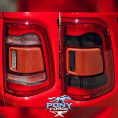 Tail Light Tint SMOKE Rear Vinyl Overlays for RAM 1500 DT 2019-2024 W/LED LAMPS