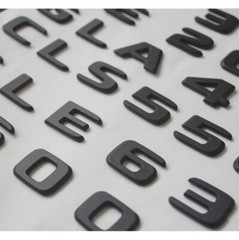 Black Trunk Fender Emblems Badges for Mercedes Benz W213 E43 AMG BITURBO 4MATIC