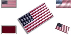 Universal Fit Red/Blue American Flag Auto Emblem – Perfect for Cars & Trucks