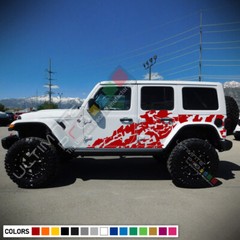 Vinyl Decal for Jeep Wrangler JL JK Splash Design Graphic Sticker Distorted wrap