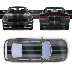 Dual 10″ Racing Stripes with Pins Self Healing Vinyl fits Dodge Charger 2011 to
