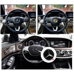 for Mercedes-Benz steering wheel sticker modification interior tri emblem