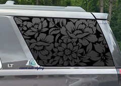 Fits 2015-2020 Cadillac Escalade Quarter Window Flowers Floral Decal Sticker