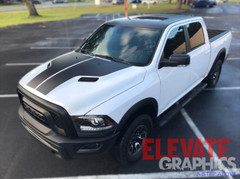 For Dodge Ram 1500 Graphics Sport Hood Stripes Decals Vinyl Stickers 2009-2018