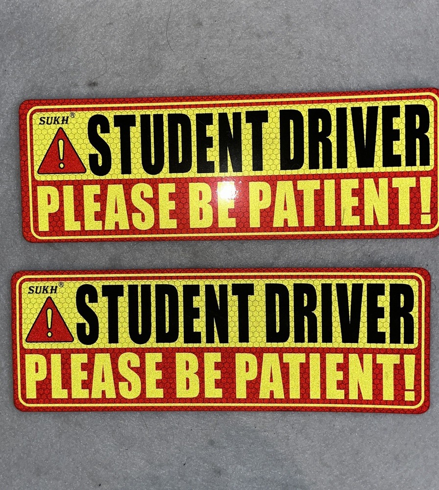 Magnetic Student Driver Sign – 2 PCS Reflective Warning Stickers for New Drivers