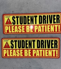 Magnetic Student Driver Sign – 2 PCS Reflective Warning Stickers for New Drivers