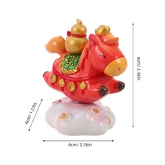 2 Count Zodiac Ornaments Horse Statue Decoration Cute Figurines