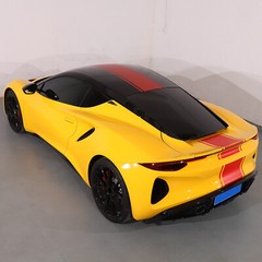 Red Roof Racing Stripes Overlay Graphic Decal Flat Vinyl For Lotus EMIRA