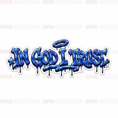 In God I Trust Graffiti Vinyl Decal Sticker Religious Jesus Lord D