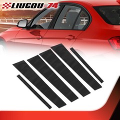 Carbon Fiber Pillar Posts Door Trim Piano Decal 6pcs Fit For BMW 3-Series E90