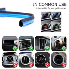 Car Interior Air Conditioner Outlet Decoration Stripes Cover Accessories 10 PCS