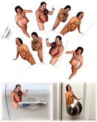 8 Funny Car Prank Stickers – Hilarious Door Handle Decals, Gag Gift, Meme Humor