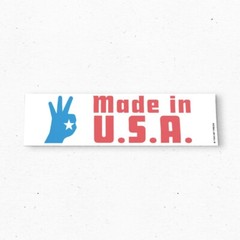 MADE IN USA Bumper Sticker – Classic America Vintage Style – Vinyl Decal 80s 90s