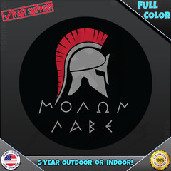 MOLON LABE Gun Rights Come and Take Them Spartan Car VINYL DECAL STICKER 054