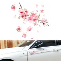 Pink Blossom Cherry Vinyl Car Sticker Flower Sakura Windshield Bumper Decal