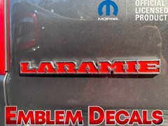 Ram 1500 DT “LARAMIE” Emblem Decal Overlay Decal 2019 2020 2021 2022 2023 2024