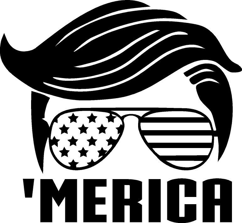 Trump “MERICA Decal 6″ x 5.5”