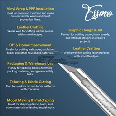 ESSMO 30 Degree Knifes Blade Stainless Utility Precision Vinyl Wrap Tint Tools