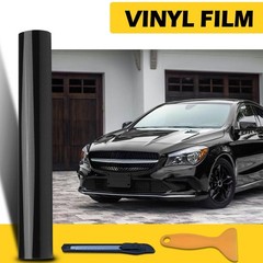 1-10X Gloss Black Car Wrap Vinyl 30cm x 150cm Bubble Free Decal Film w/ Tool Set