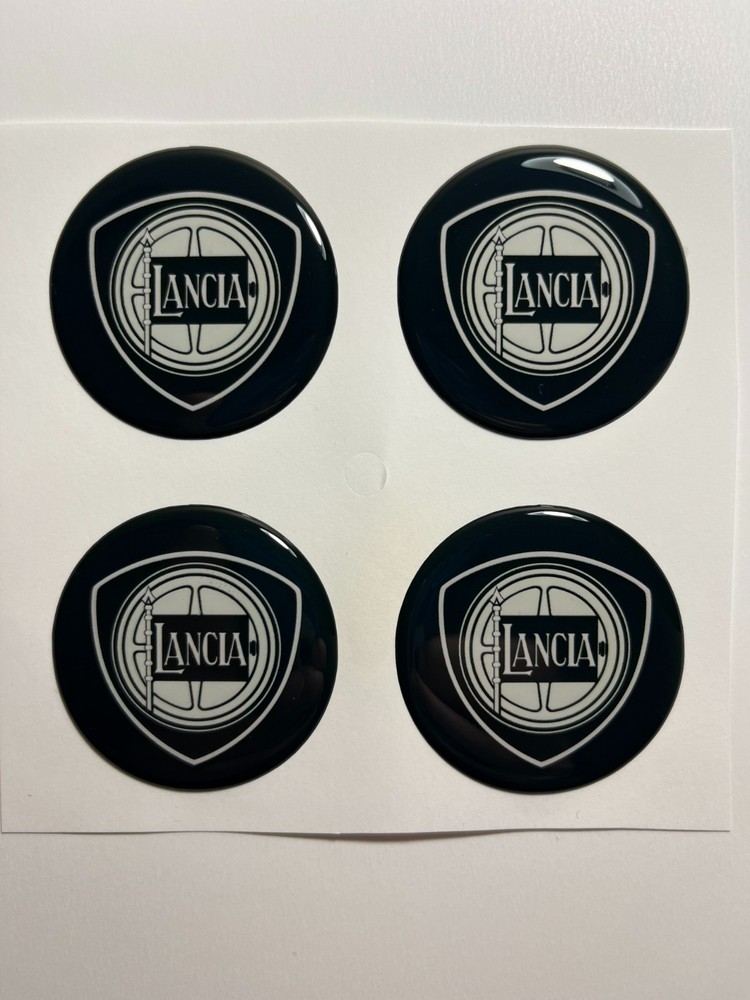 4x Lancia silicone wheel emblem sticker hub caps middle hubcap logo