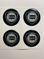 4x Lancia silicone wheel emblem sticker hub caps middle hubcap logo