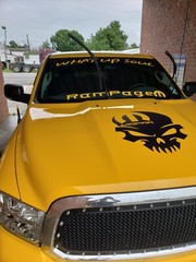 Hood decal only skull .. compatible with Ram or any truck
