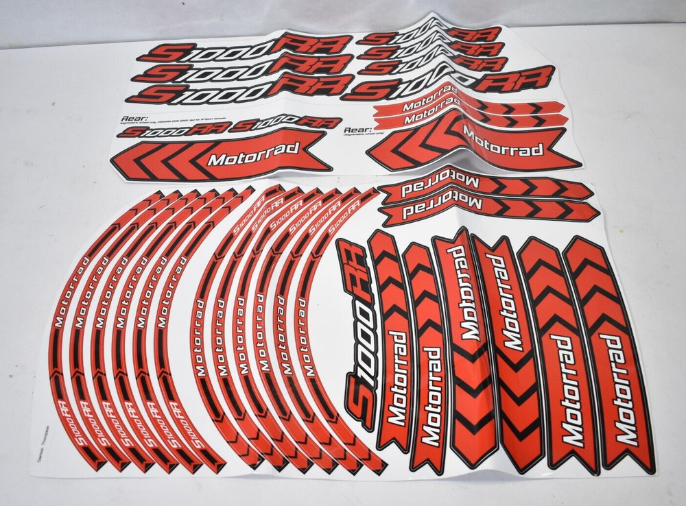 Automotive Racing Stickers Red/Black/White For BMW S1000RR Motorcycles