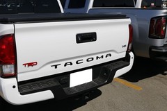 Matte Black Finish 3D Raised Tailgate Letter Pieces For 2016-23 Toyota Tacoma