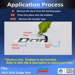 DART Emblem Overlay Decal for 2013-2016 Dodge Dart