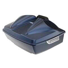 Midnight Blue Dual 8” Speaker Lids Fits Advanblack/Harley King Tour Pak Pack