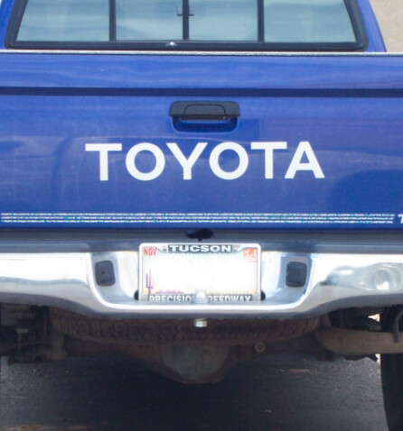 TOYOTA WHITE TAILGATE for Tacoma Pick up Decals Vinyl Stickers truck bed