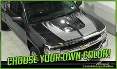 Vinyl Decal Graphics 4 Fits- Chevy Silverado Hood Racing Stripes 2016 2017 2018