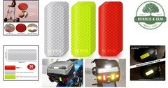Waterproof Reflective Tape Set, 36 High Visibility Strips for Multiple Surfaces