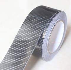 2″ Wide Black 5D / Decal Car PVC Grain Carbon Fiber Vinyl Tape Wrap Sticker Trim