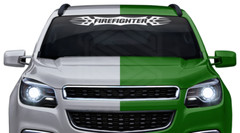 #120 FIREFIGHTER Decal Sticker Windshield Window Vinyl Graphic Car Firefighter