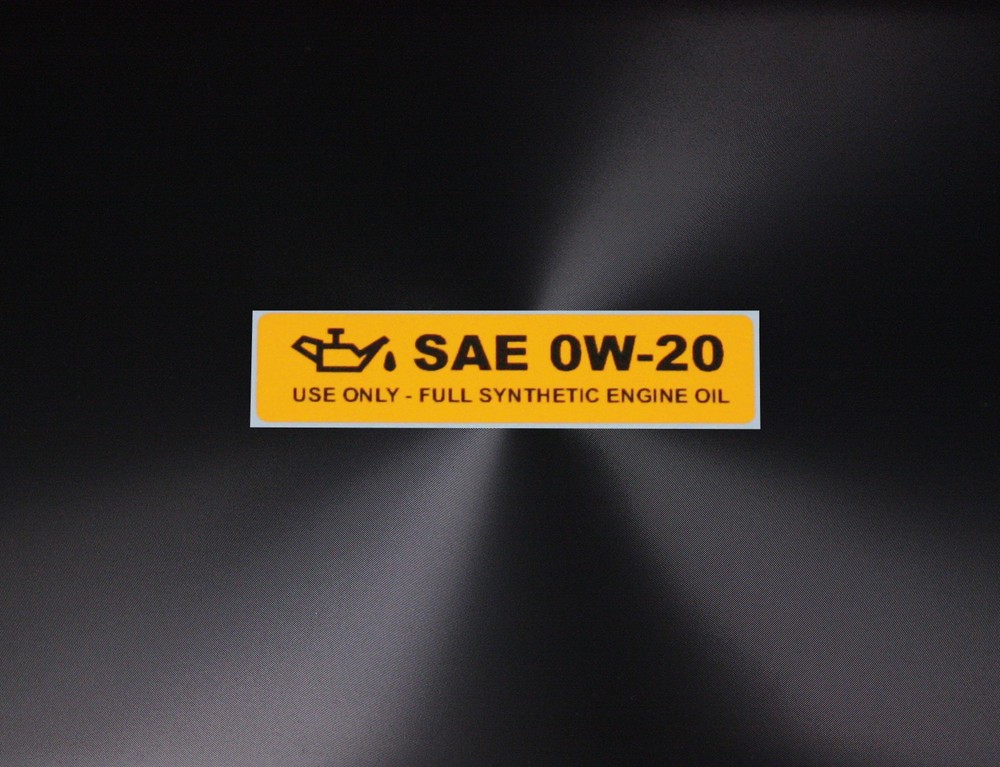 3 pcs x Engine Oil Grade 0W-20 Indicator Reminder Printed Label Sticker Decal