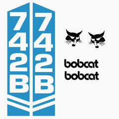 Fits Bobcat 742 742B Decals Stickers kit Repro Aftermarket Decal kit Vinyl
