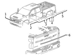 Genuine GM Exterior Trim Tailgate Lettering 84370615