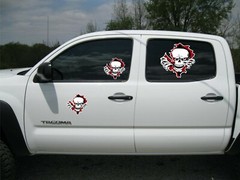 Skull Zombie Walking Dead Skeleton Rip Tear Car Truck Window Vinyl Decal Sticker