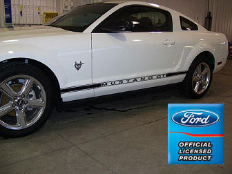 Ford Mustang Rocker Panel Door Side Stripes Decals RI strips both sides L and R