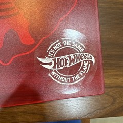 Original Hot Wheels Mattel Vinyl Decal Sticker Truck Car Window White Circle