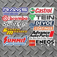 10 Large Racing Decals Stickers Drag Race NHRA Nascar 5.5″ Wide Each