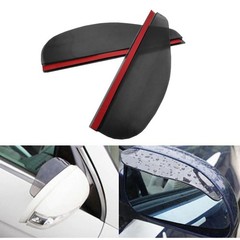 2/4X Rear Rain Mirror View Board Eyebrow Sun Guard Visor Car Accessories Black S