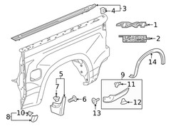 Genuine GM Bedside 4×4 Decal – Matte Black 85146630