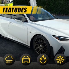 Glossy Black Delete Blackout Overlay Vinyl for Lexus IS 2021-25 Window Trim 1-10