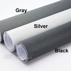 Brushed Aluminum Vinyl Film Brush Metallic Wrap Sticker Bubble Free Air Release