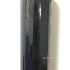 50FT Solid Black Ultra Gloss Chrome Metallic Whole Car Vinyl Wrap PVC Sticker US